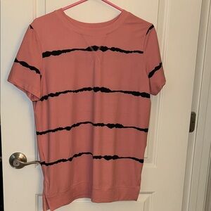Pink and Black Funky Striped T-Shirt